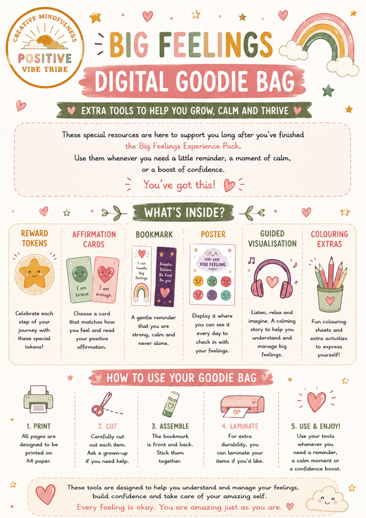 🌋 Big Feelings Experience Pack™ | Printable Activities + £7 Guided Visualisation + Bonus Digital Goodie Bag! 💫