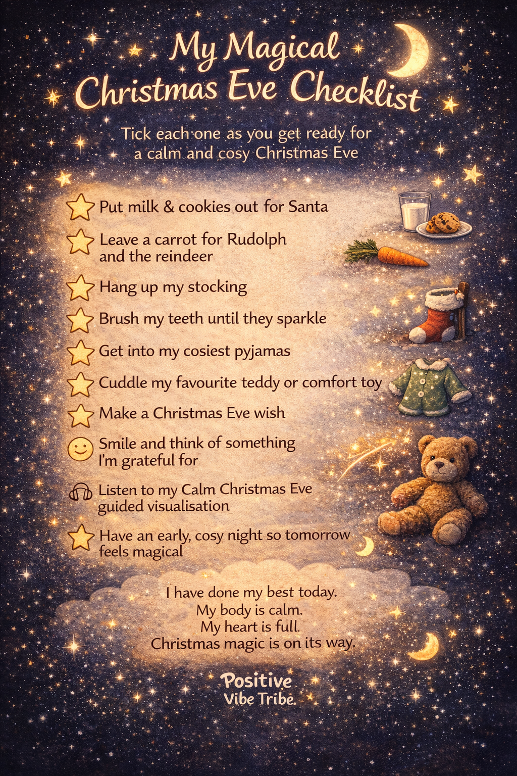 A Calm Christmas Eveš« 10 Min Guided Visualisation for children age 2 +, A Magical bed time audio experience + FREE Christmas Eve Checklist! šāØ