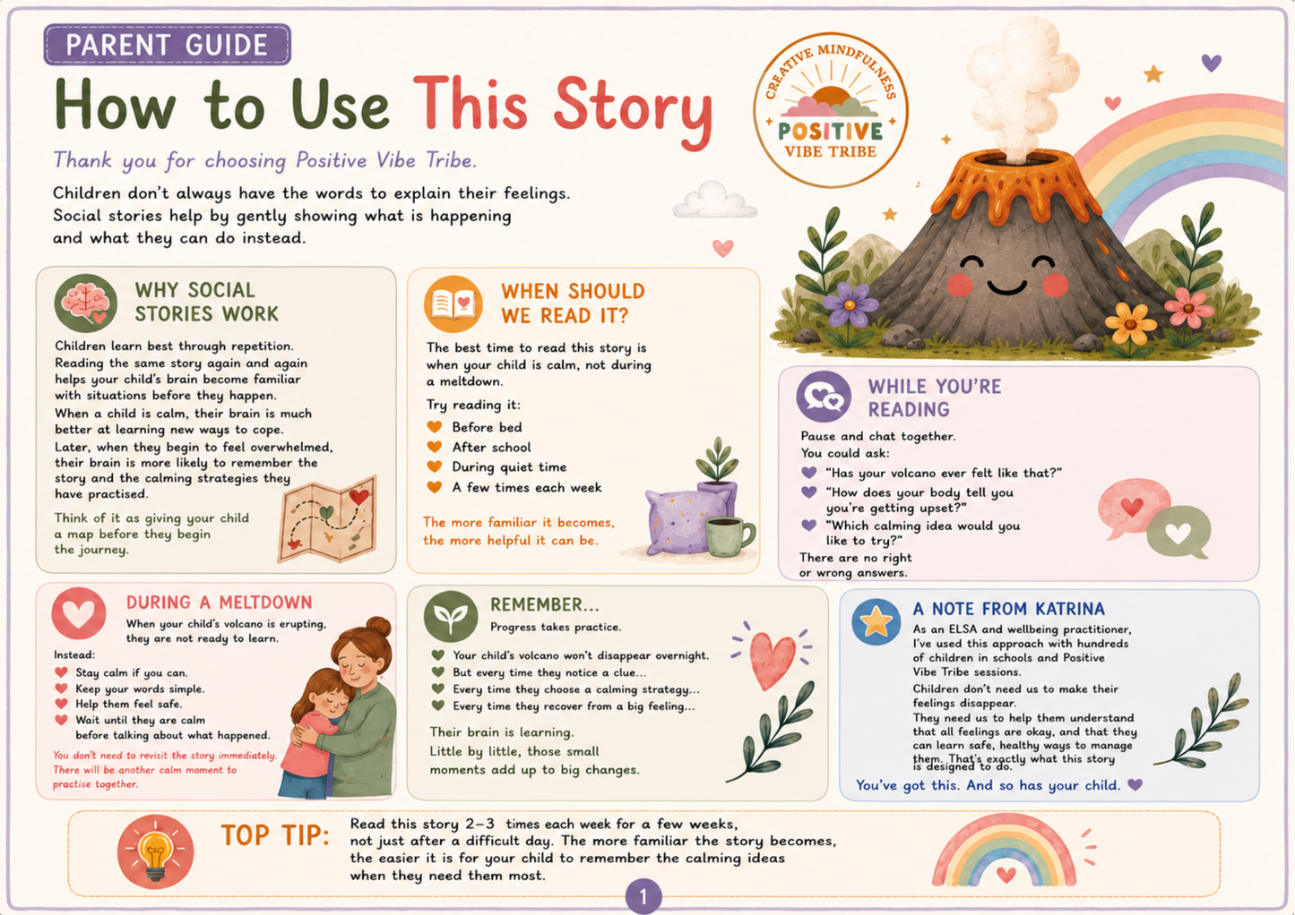🌋 The Volcano Inside™ Emotional Wellbeing Reading Pack