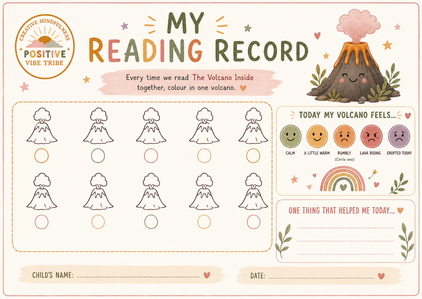 🌋 The Volcano Inside™ Emotional Wellbeing Reading Pack