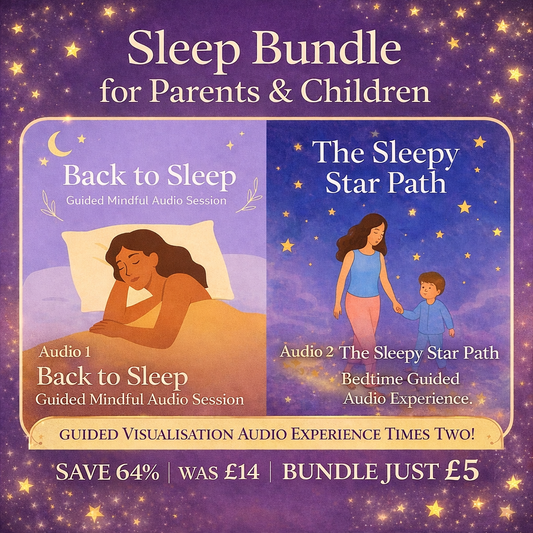 Sleep Bundle for Parents & Children -Bedtime Guided Audio Experience + Free Printable activity/journal sheet 🌙💫