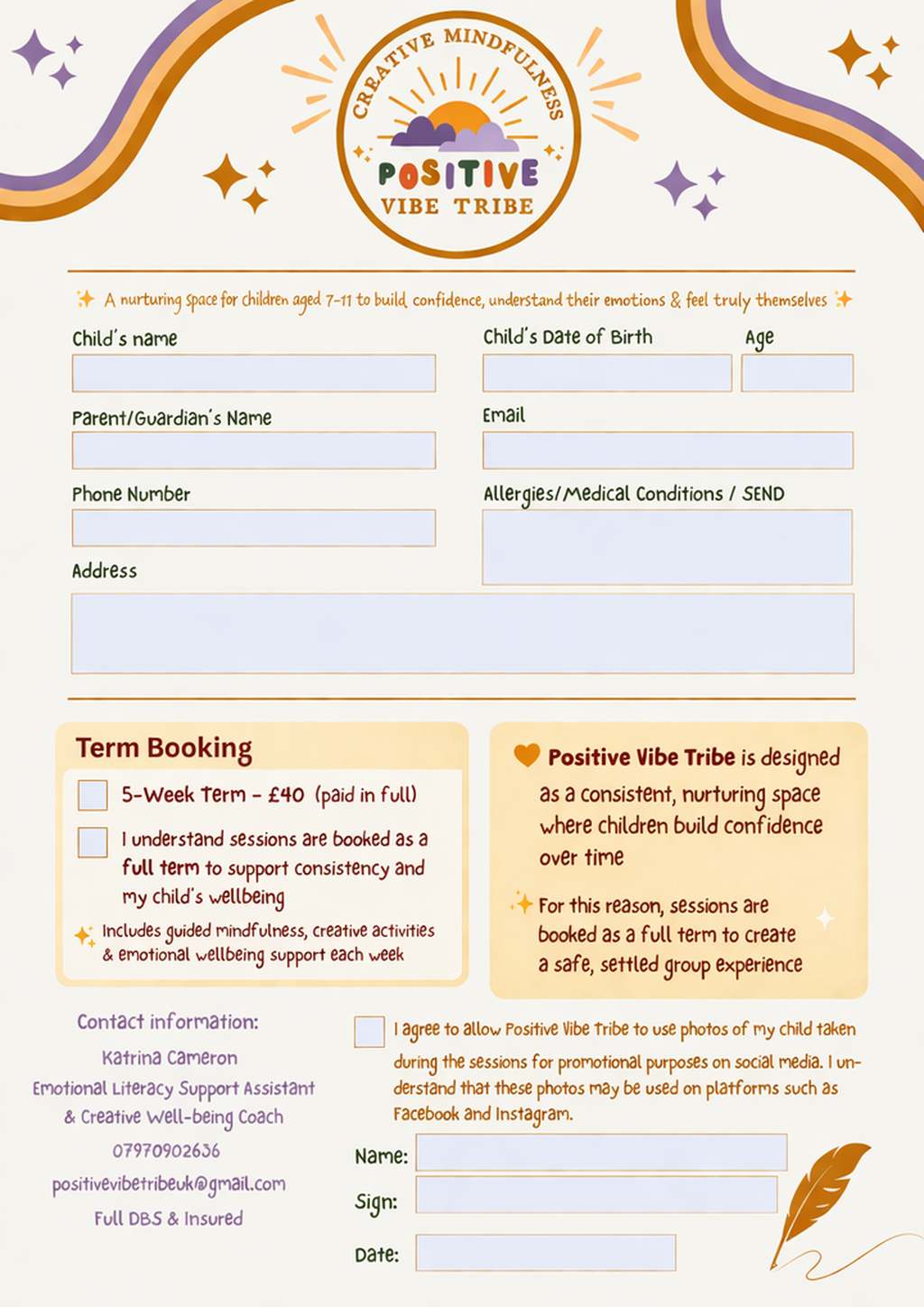 Positive Vibe Tribe - Creative Mindfulness - Monday sessions