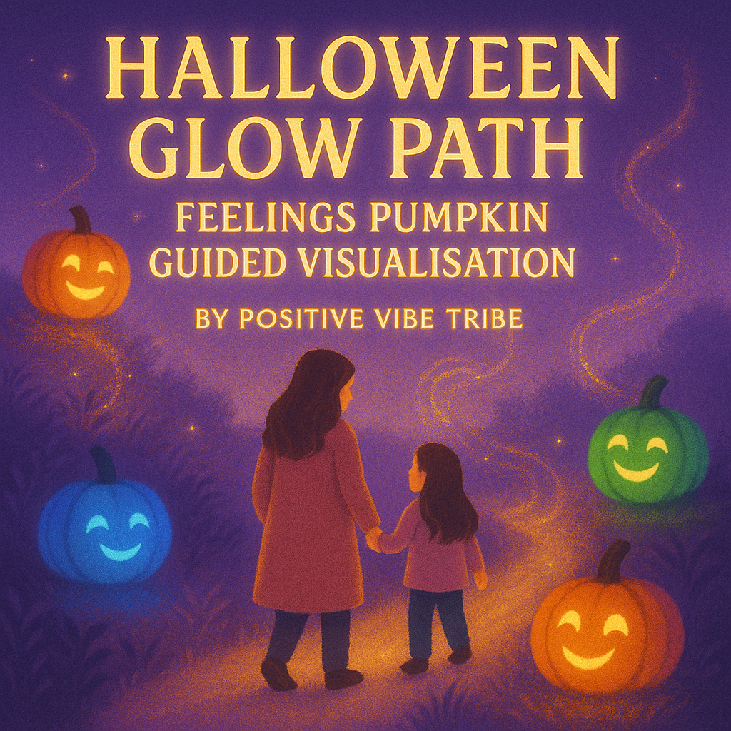 Halloween Glow Path- Feelings Pumpkin-  Guided visualisation for kids (15 mins)+ FREE Printable Activity! Use code: PUMPKIN to get this set for FREE 🎃