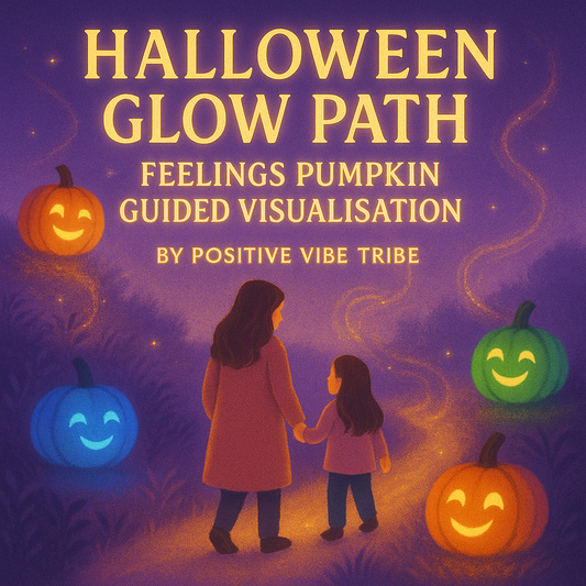 Halloween Glow Path- Feelings Pumpkin-  Guided visualisation for kids (15 mins)+ FREE Printable Activity! Use code: PUMPKIN to get this set for FREE 🎃