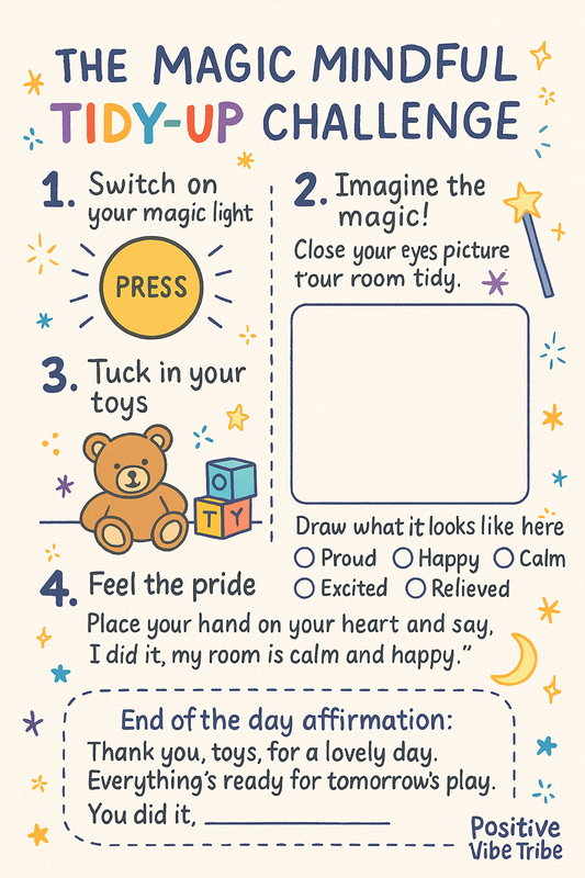 Calm & Tidy-Up – Guided Meditation + FREE Printable Activity for kids (7 minutes)
