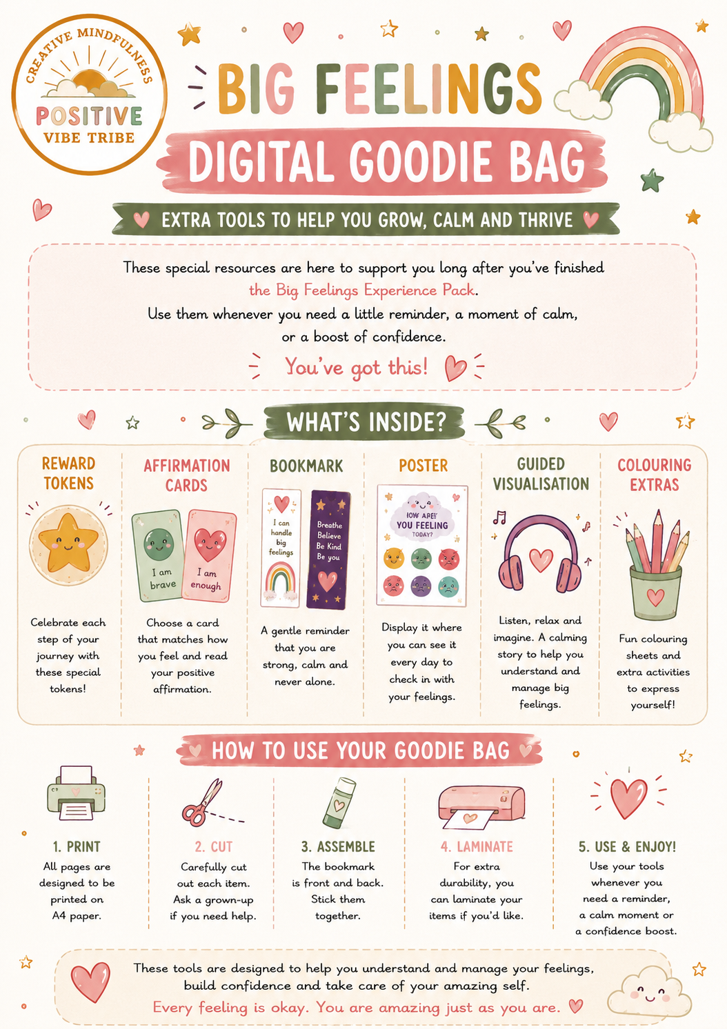 🌋 Big Feelings Experience Pack™ | Printable Activities + £7 Guided Visualisation + Bonus Digital Goodie Bag! 💫