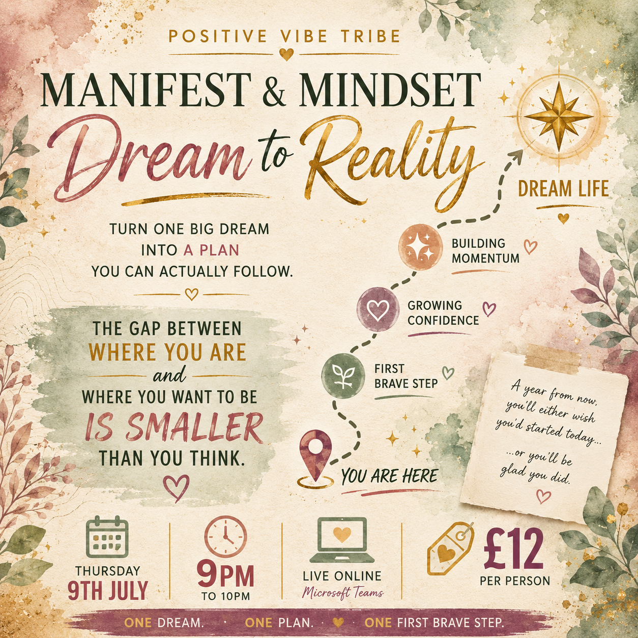✨ Dream to Reality- The Manifest & Mindset Experience 💫